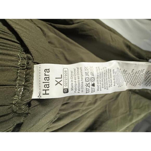 NWT Halara Olive Green Elastic Waist Drawstring Ankle Pants Size XL - Picture 5 of 6